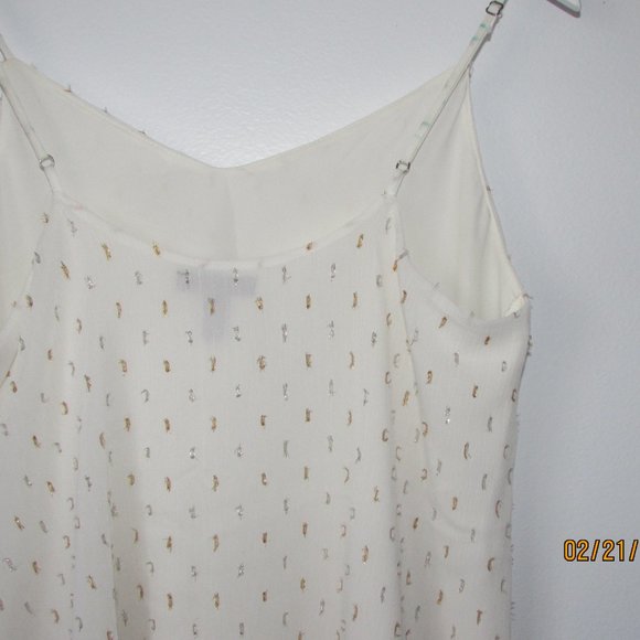 Aqua Camisole Style Cream with Sparkle - Picture 10 of 11
